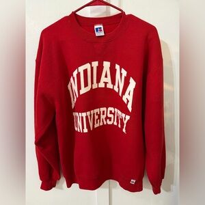 Vintage excellent shape men’s Russell Athletic Red Indiana University crewneck
